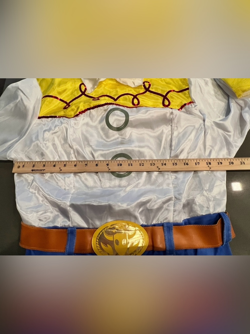 Toy Story Jessie Adult Costume Jumpsuit Hat Cowgirl Cosplay Halloween XL 18-20 - Picture 6 of 10